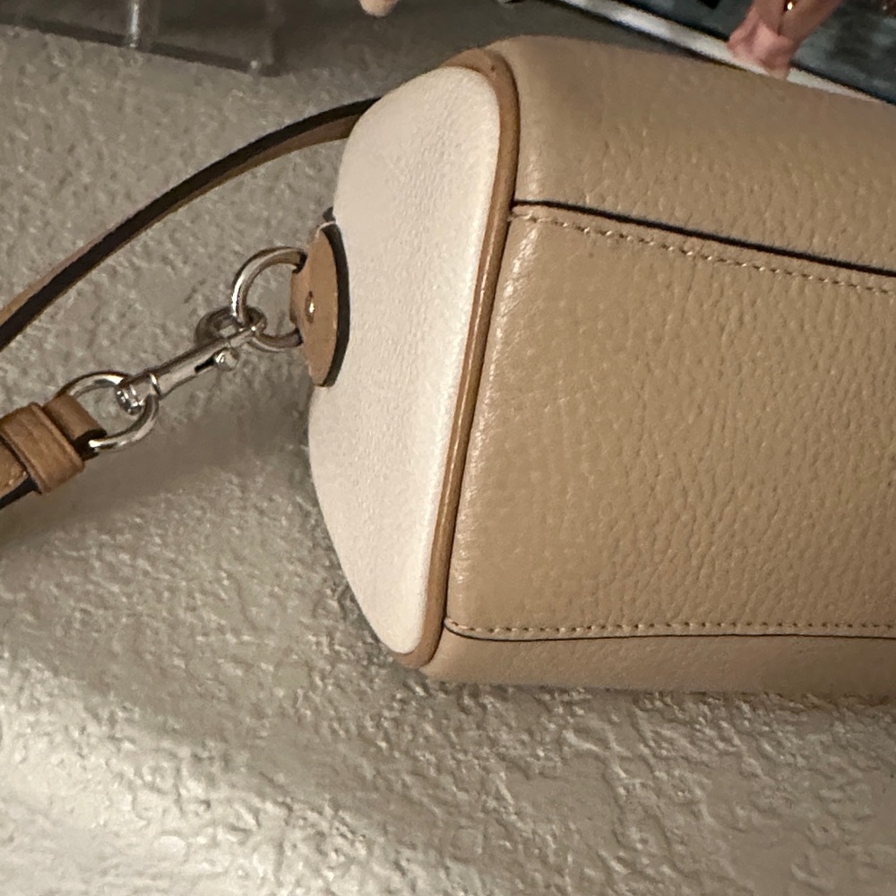 Coach Beige Leather Satchel - Picture 9 of 16